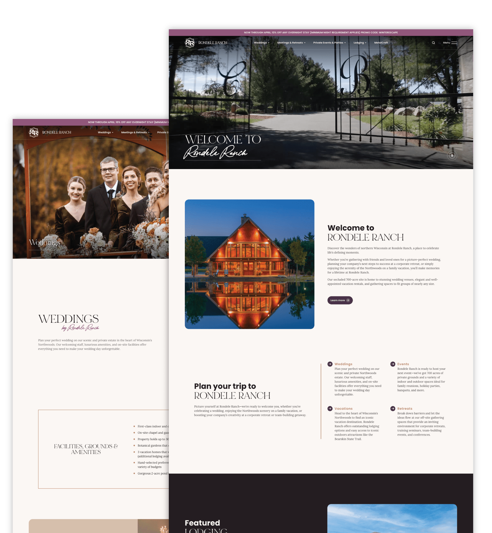 Rondele Ranch website being displayed