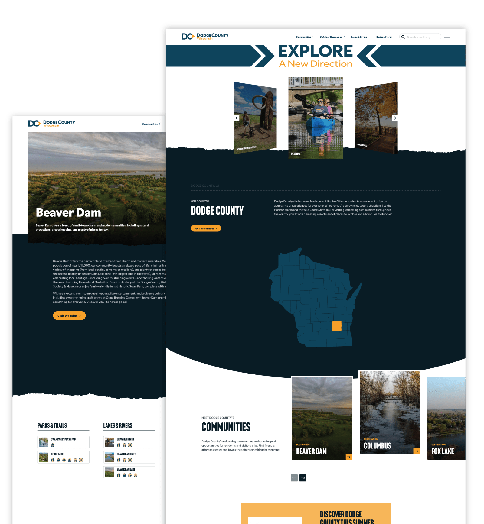Dodge County website mockup